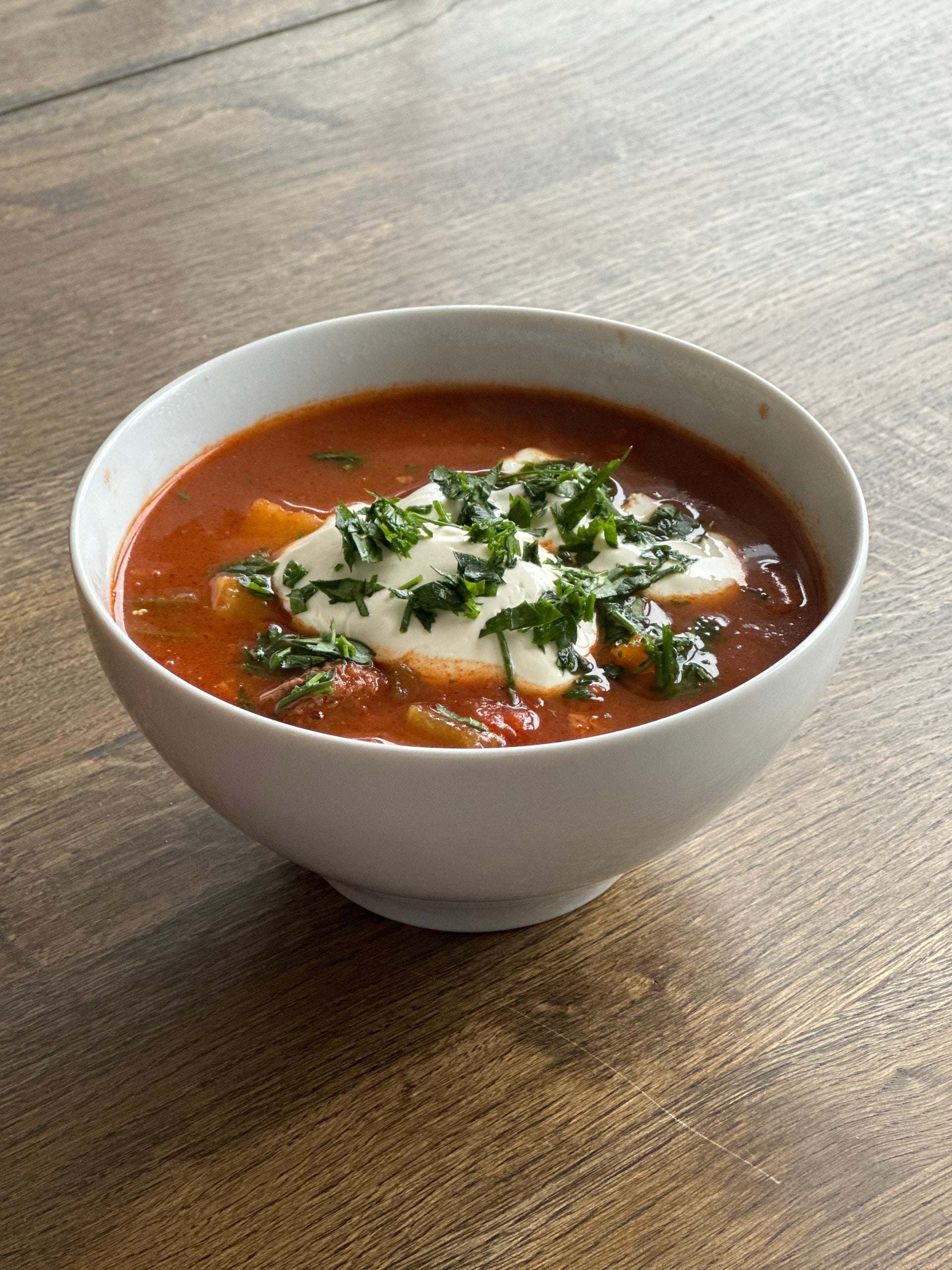Gullasch suppe - frit fra hukommelsen